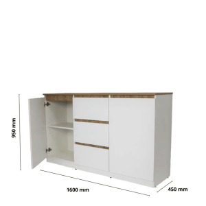 Comodă Eterna 3 sertare, 2 uși