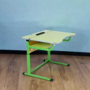 Banca scolara individuala pe carcasa ovala