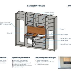 BUCĂTĂRIE DE SERIE — COMPACT WOOD HOME