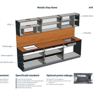 BUCĂTĂRIE DE SERIE — METALIC GRAY HOME
